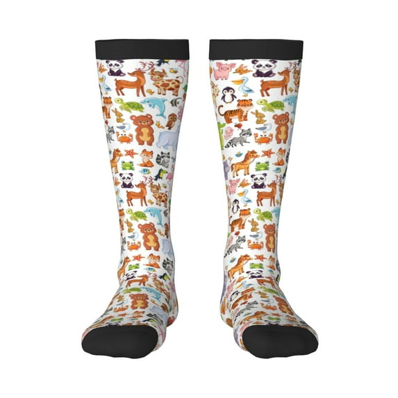 Easygdp Animal Cartoon Style Fashionable Adult Sockings&Sports Sockings&Breathable Sockings, Non-Pilling,Contrasting Color Design