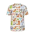 thumbnail image 1 of Easygdp Animal Cartoon Style Men's Muscle T-Shirt Men's Baseball Short Sleeves, for Gym Workout Athletic with Button - Medium, 1 of 9