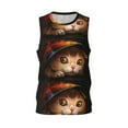 thumbnail image 1 of Easygdp Animal Cat Men's Mesh Basketball Jersey Quick Drying Sleeveless Shirts Fitted Muscle Tank Tops Sport Round Neck T-Shirt - X-Large, 1 of 9