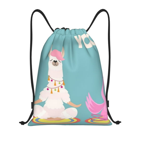Easygdp Animal Meditation Drawstring Backpack, Beach Sackpack, Travel Sackpack Lightweight for Sports, Gym, Travel, Swimming - Small