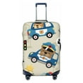 thumbnail image 1 of Easygdp Animals Driving Police Car Print Elastic and Washable Suitcase Protective Cover with Hidden Zipper Fits 18-32 inch Luggage -X-Large, 1 of 9