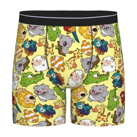 Easygdp Animals Men's Boxer Briefs Men’s Underwear Boxer Briefs for Men