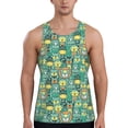 thumbnail image 1 of Easygdp Animals with Leaf Men's Tank Top, Sleeveless Muscle T Shirts, Breathable, Quick-Dry, Loose for Gym, Running, Fitness - X-Large, 1 of 9