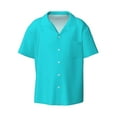 thumbnail image 1 of Easygdp Aqua Men's Casual Short-sleeved Shirt with Pocket and Button Suitable for Beach Vacation Leisure - Medium, 1 of 7