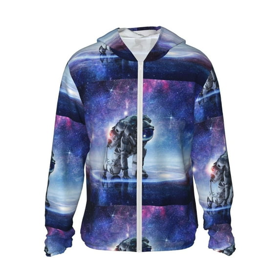 Easygdp Astronauts Start Running Lightweight Long Sleeve Sun Shirt Sports long-Sleeved Sun Protective Clothing, Quick Drying Breathable - 3X-Large