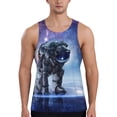 thumbnail image 1 of Easygdp Astronauts Start Running Men's Tank Top, Sleeveless Muscle T Shirts, Breathable, Quick-Dry, Loose for Gym, Running, Fitness - Large, 1 of 9