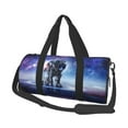 thumbnail image 1 of Easygdp Astronauts Start Running Travel Bag, Camping, Weekend, Carry On Overnight Duffel Bag with Shoulder Strap, 1 of 8