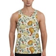 thumbnail image 1 of Easygdp Autumn Pumpkins Leaves Men's Tank Top, Sleeveless Muscle T Shirts, Breathable, Quick-Dry, Loose for Gym, Running, Fitness - Large, 1 of 9