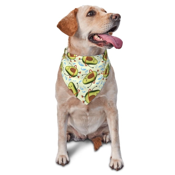 Easygdp Avocado Doing Sport Pet Scarf, Dog Triangle Scarf, Printing Dog Bib, Handkerchief Scarf for Small Medium Large Dogs Cats Pets