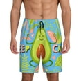 thumbnail image 1 of Easygdp Avocado Keep Calm Men's Short Pajama Pants, Sleep Shorts, Household Pants, Casual Pants with Pockets - 4X-Large, 1 of 9