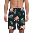 thumbnail image 1 of Easygdp Baby Sloths Sleeping Men's Short Pajama Pants, Sleep Shorts, Household Pants, Casual Pants with Pockets - 3X-Large, 1 of 9