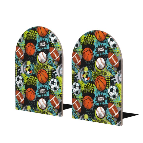 Easygdp Balls 2 Pcs Bookend Large Capacity Office Book Ends for Home Office Library School Study Decoration