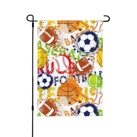 Easygdp Balls Garden Flag Yard Flag Welcome Flag, Double-Sided, Weather Resistant for Outdoor Decor - 28"x40"