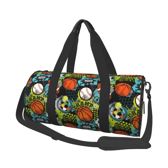 Easygdp Balls Travel Bag, Camping, Weekend, Carry On Overnight Duffel Bag with Shoulder Strap