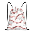 thumbnail image 1 of Easygdp Baseballs Drawstring Backpack, Beach Sackpack, Travel Sackpack Lightweight for Sports, Gym, Travel, Swimming - Small, 1 of 9