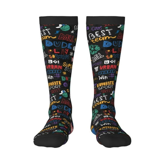 Easygdp Basketball Fashionable Adult Sockings&Sports Sockings&Breathable Sockings, Non-Pilling,Contrasting Color Design