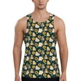 thumbnail image 1 of Easygdp Bear Sunflower Men's Tank Top, Sleeveless Muscle T Shirts, Breathable, Quick-Dry, Loose for Gym, Running, Fitness - 3X-Large, 1 of 9