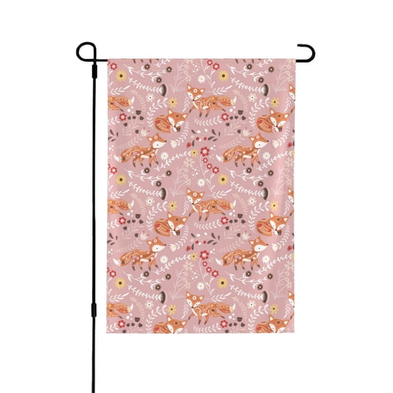 Easygdp Beautiful Fox Garden Flag Yard Flag Welcome Flag, Double-Sided, Weather Resistant for Outdoor Decor - 12.5"x18"