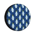 thumbnail image 1 of Easygdp Beautiful King Penguin Pattern Wheel Sun Guard, Spare Tire Cover,Universal Trailer Suv Truck Camper Travel,Easy To Install And Remove -14 Inch, 1 of 9