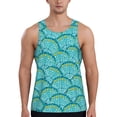thumbnail image 1 of Easygdp Beautiful Seashells Men's Tank Top, Sleeveless Muscle T Shirts, Breathable, Quick-Dry, Loose for Gym, Running, Fitness - X-Large, 1 of 9