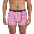 thumbnail image 1 of Easygdp Beautiful pink bow Men's Boxer Briefs,Soft and Breathable Cotton Underwear with ComfortFlex Waistband-Medium, 1 of 5