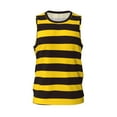 thumbnail image 1 of Easygdp Bee Stripe Men's Mesh Basketball Jersey Quick Drying Sleeveless Shirts Fitted Muscle Tank Tops Sport Round Neck T-Shirt - Medium, 1 of 9