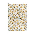 thumbnail image 1 of Easygdp Bee and Flowers Golf Towel 24x16in for Men and Women with Carabiner Clip for Easy Attachment, 1 of 8
