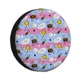 thumbnail image 1 of Easygdp Bees And Daisies Striped Automobile Tire Dust Cover, 14-17in Spare Tire Cover Universal Fit for Trailer, Car, Truck, SUV, Jeep - 16 inch, 1 of 9