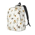 thumbnail image 1 of Easygdp Bees And Flowers Durable Canvas Laptop Backpack,Water-Resistant,Adjustable Shoulder Strap,Large Capacity,Lightweight, Fits 15-17in Laptops for School,Work,Travel-Small, 1 of 5