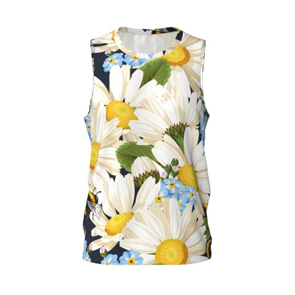 Easygdp Bees Men's Mesh Basketball Jersey Quick Drying Sleeveless Shirts Fitted Muscle Tank Tops Sport Round Neck T-Shirt - XX-Large