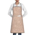 thumbnail image 1 of Easygdp Beige Sparkling Glitter Apron Waterdrop Resistant with 2 Pockets,Oil Resistant Cooking Kitchen Chef Apron for Women Men, 1 of 7