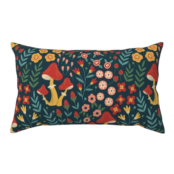 Easygdp Berries and Flowers Envelope Closure Pillowcase - 20x36in, Queen Pillowcase, Breathable, Stain-Resistant, Wrinkle-Free