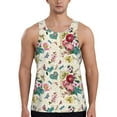 thumbnail image 1 of Easygdp Bird Butterfly Rose Men's Tank Top, Sleeveless Muscle T Shirts, Breathable, Quick-Dry, Loose for Gym, Running, Fitness - 3X-Large, 1 of 9