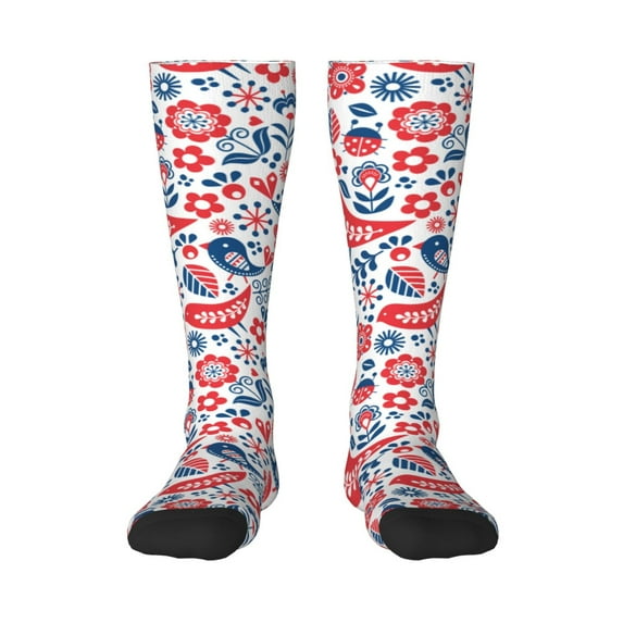 Easygdp Birds Flowers Fashionable Adult Sockings&Sports Sockings&Breathable Sockings, Non-Pilling,Contrasting Color Design