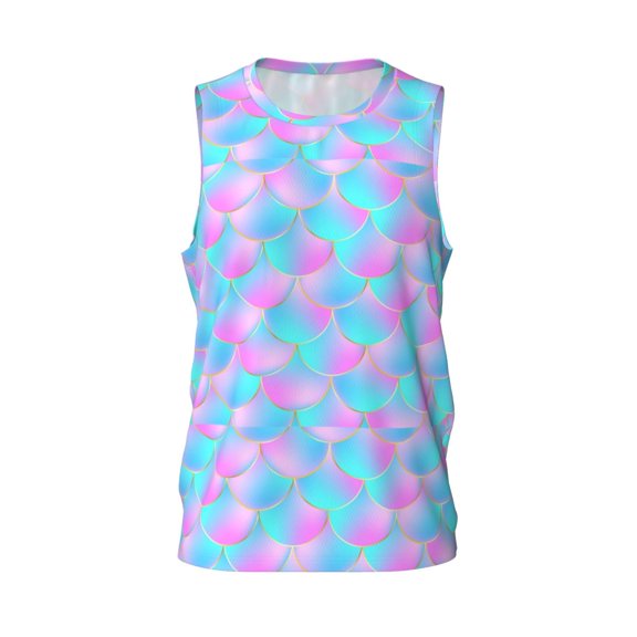 Easygdp Black Men's Mesh Basketball Jersey Quick Drying Sleeveless Shirts Fitted Muscle Tank Tops Sport Round Neck T-Shirt - 3X-Large