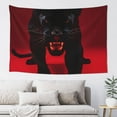 thumbnail image 1 of Easygdp Black Panther Red Background Tapestry Wall Hanging, Wall Tapestries for Bedroom Aesthetic Living Room Office Decor 60x40in, 1 of 8