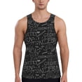 thumbnail image 1 of Easygdp Black Scientific Men's Tank Top, Sleeveless Muscle T Shirts, Breathable, Quick-Dry, Loose for Gym, Running, Fitness - Medium, 1 of 9