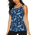 thumbnail image 1 of Easygdp Blue Bus Women's Workout Tank Top, Running Top, Hiking Shirt, Quick-Dry for Running, Yoga, Hiking - Large, 1 of 9