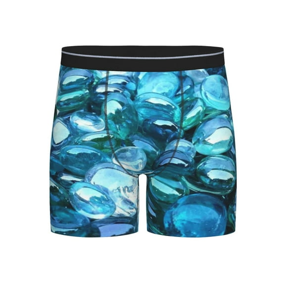 Easygdp Blue Kyanite Men's Boxer Briefs Men’s Underwear Boxer Briefs for Men