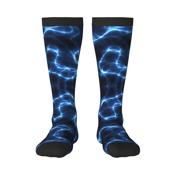 Easygdp Blue Lightning Fashionable Adult Sockings&Sports Sockings&Breathable Sockings, Non-Pilling,Contrasting Color Design