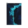 thumbnail image 1 of Easygdp Blue Marble And Gold Golf Towel 24x16in for Men and Women with Carabiner Clip for Easy Attachment, 1 of 8