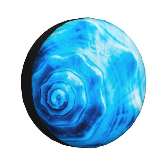 Easygdp Blue Shell Automobile Tire Dust Cover, 14-17in Spare Tire Cover Universal Fit for Trailer, Car, Truck, SUV, Jeep - 14 inch