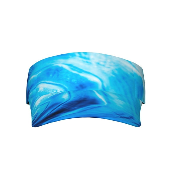 Easygdp Blue Shell Stretchy Visor - Unisex Visor Hat for Men and Women, UPF 50 Sun Protection Visor, Ultra-Light