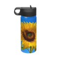 Easygdp Blue Sky Sunflower 18oz Sports Insulated Kettle With Straw