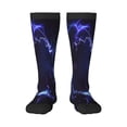 thumbnail image 1 of Easygdp Blue thunder bolt light Sport Knee High Socks Soccer Socks Calf Compression Athletic Socks for Men and Women, 1 of 6