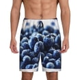 thumbnail image 1 of Easygdp Blueberry Men's Short Pajama Pants, Sleep Shorts, Household Pants, Casual Pants with Pockets - Medium, 1 of 9
