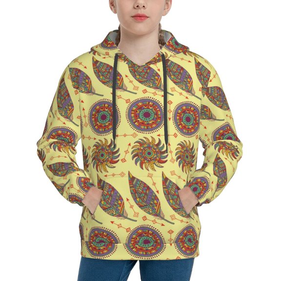 Easygdp Bohemia Boys Hoodie Kids Sweatshirt Youth Pullover With Hood-Small