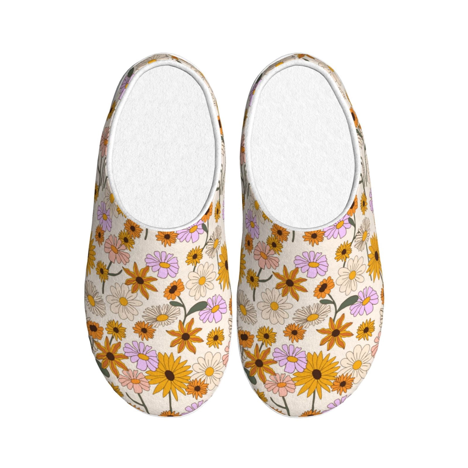 Elegant Flower Design Indoor Slippers for Women
