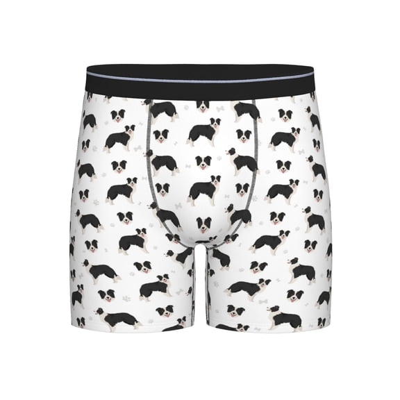 Easygdp Border Collie Dog Men's Boxer Briefs Men’s Underwear Boxer Briefs for Men