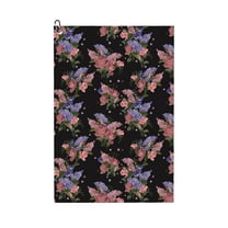 Easygdp Bouquet Golf Towel 24x16in for Men and Women with Carabiner Clip for Easy Attachment